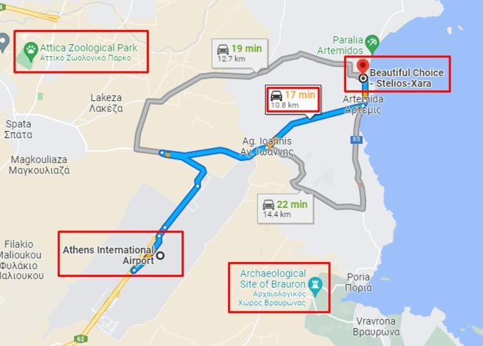 아르테미다 Beautiful Choice - Near Athens Airport - 50M From The Sea - Iq+ 아파트 외부 사진